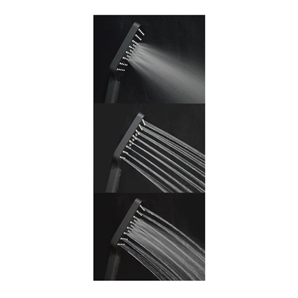 Aca Shower Head Set 8 Inch Square Rain Handheld Head Black Wels