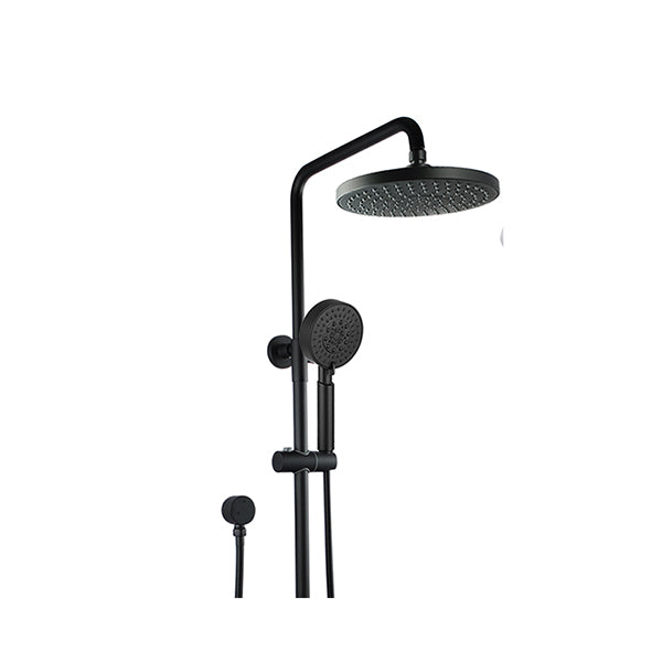 Gooseneck Shower Set 200Mm Shower Head 5 Mode Handheld Head Black Wels