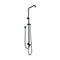 Gooseneck Shower Set 200Mm Shower Head 5 Mode Handheld Head Black Wels