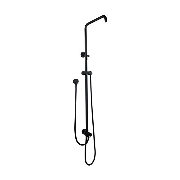 Gooseneck Shower Set 200Mm Shower Head 5 Mode Handheld Head Black Wels