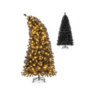 Black Artificial Christmas Halloween Tree With Bendable Top Section