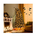 Black Artificial Christmas Halloween Tree With Bendable Top Section