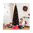 Black Artificial Halloween Christmas Tree With Foldable Metal Stand