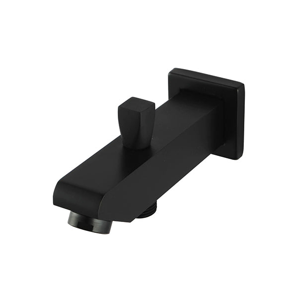 Black Bathtub Spout Basin Wall With Diverter Water Spout