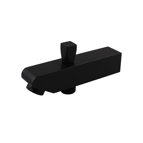 Black Bathtub Spout Basin Wall With Diverter Water Spout