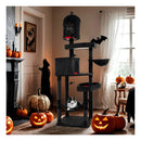 Black Halloween Extra Large Cat Tower With 2 Cat Condos Black