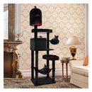 Black Halloween Extra Large Cat Tower With 2 Cat Condos Black