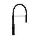 Gooseneck Pull Down Spray Swivel Brass Laundry Sink Faucet Black