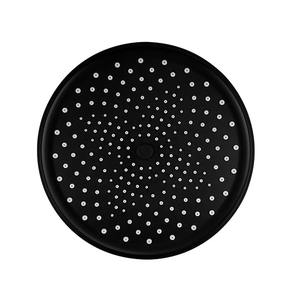 250Mm Round Rainfall Shower Head Abs Plastic Black
