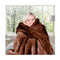 Faux Mink Blanket 800GSM Heavy Double Sided Chocolate