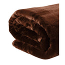 600GSM Large Double Sided Faux Mink Blanket Chocolate