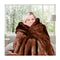 600GSM Large Double Sided Faux Mink Blanket Chocolate
