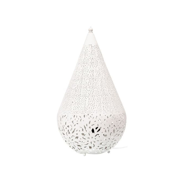 Blooming Radiance Cone Table Lamp With Floral Etchings
