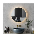 Bluetooth Led Wall Mirror With Light 50Cm Bathroom Decor Round Mirrors