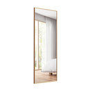 Full Body Mirror With Rectangular Aluminum Frame For Bathroom