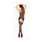 Bodystocking Fishnet With Open Cleavage Black One Size