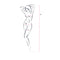 Bodystocking Fishnet With Open Cleavage Black One Size