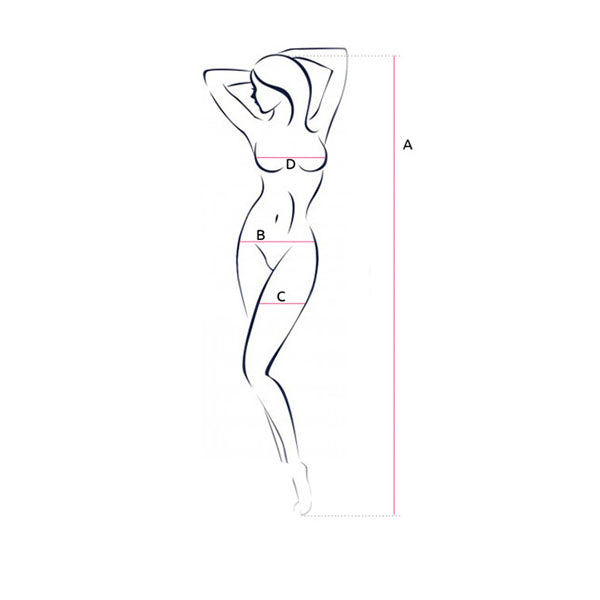 Bodystocking Fishnet With Open Cleavage Black One Size