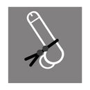 Boneyard Cock Leash Double Black Adjustable Cock Lasso Ring