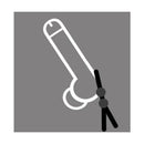 Boneyard Cock Leash Double Black Adjustable Cock Lasso Ring