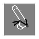 Boneyard Cock Leash Double Black Adjustable Cock Lasso Ring