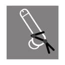 Boneyard Cock Leash Double Black Adjustable Cock Lasso Ring