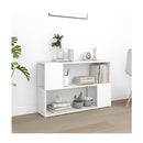 Book Cabinet White 100X24X63 Cm Engineered Wood