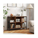 Bookcase 110Cm Wide Horizontal Bookshelf With Heavy Duty Metal Frame