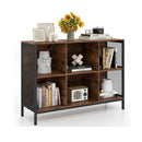 Bookcase 110Cm Wide Horizontal Bookshelf With Heavy Duty Metal Frame