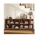 Bookcase 110Cm Wide Horizontal Bookshelf With Heavy Duty Metal Frame