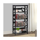 Daphne 5 Tier Cross Panel Bookshelf