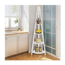 Modern Corner Bookcase And Shelf With Strong Wooden Frame For Office