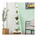 Modern Corner Bookcase And Shelf With Strong Wooden Frame For Office
