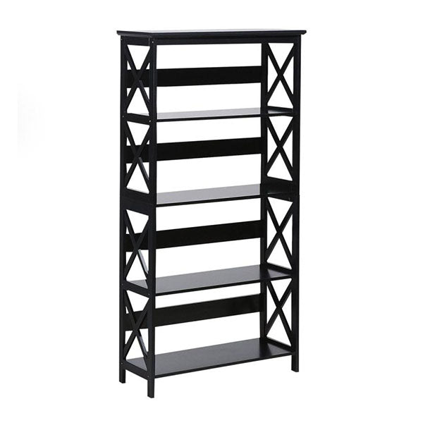 Daphne 5 Tier Cross Panel Bookshelf