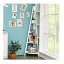 Modern Corner Bookcase And Shelf With Strong Wooden Frame For Office
