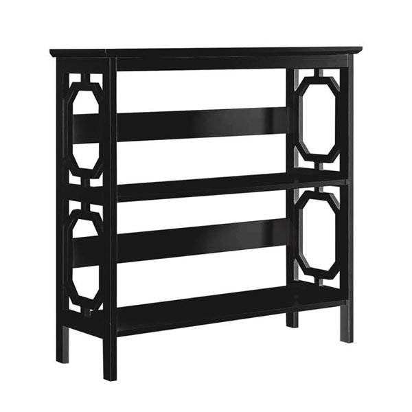 Laurel 3 Tier Bookshelf Display Rack Black