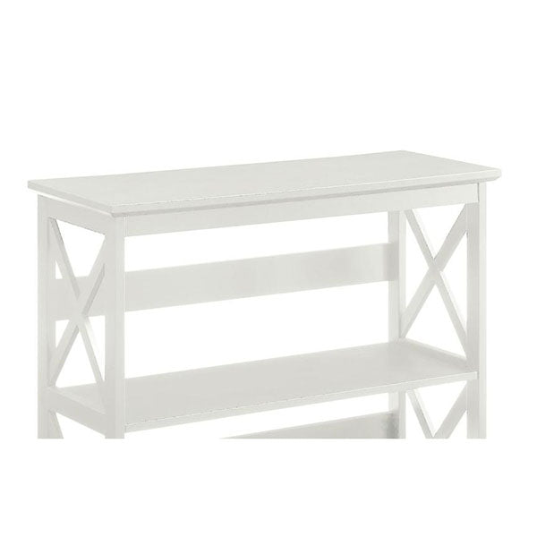 Lucas 3 Tier Bookshelf White