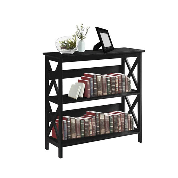 Lucas 3 Tier Bookshelf Display Rack Black