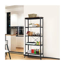 5 tier Bookshelf with Steel Frame for Living Room