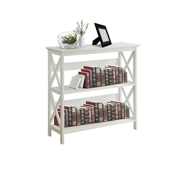 Lucas 3 Tier Bookshelf White