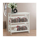 Lucas 3 Tier Bookshelf White