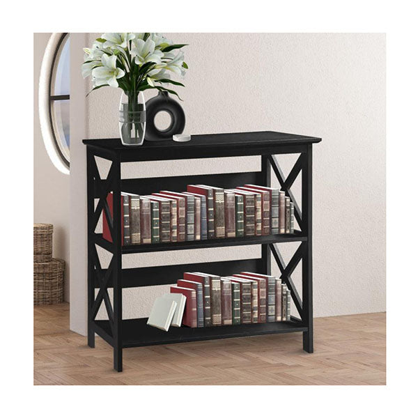 Lucas 3 Tier Bookshelf Display Rack Black