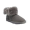 Platinum Sheepskin Water-resistant Mid Bailey Button Boots Grey