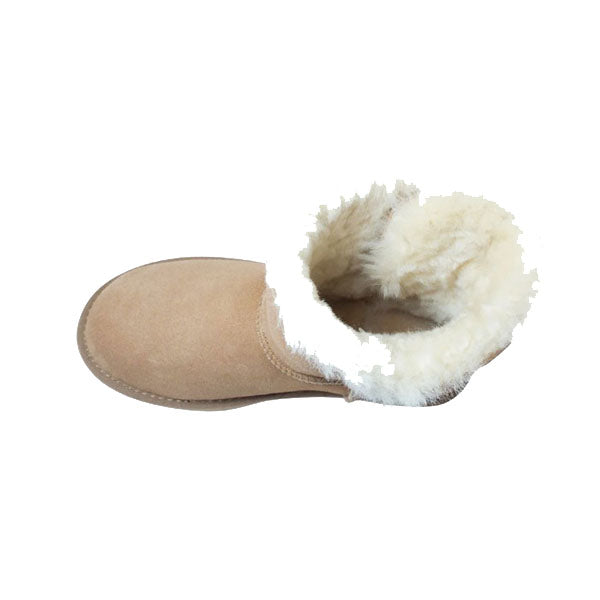 Platinum Sheepskin Water-resistant Mid Bailey Button Boots Chestnut