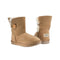 Platinum Sheepskin Water-resistant Mid Bailey Button Boots Chestnut