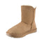 Platinum Sheepskin Water-resistant Mid Bailey Button Boots Chestnut