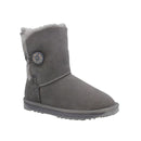 Platinum Sheepskin Water-resistant Mid Bailey Button Boots Grey