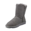 Platinum Sheepskin Water-resistant Mid Bailey Button Boots Grey