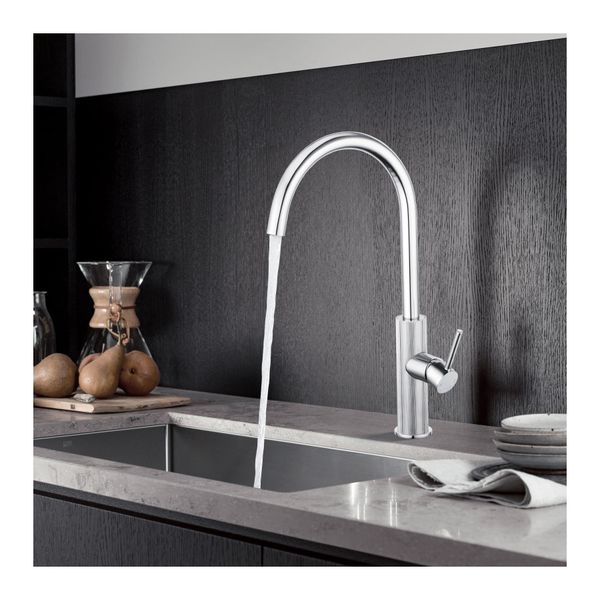 Brass Kitchen Sink Laundry Mixer Tap Swivel Spout Faucet