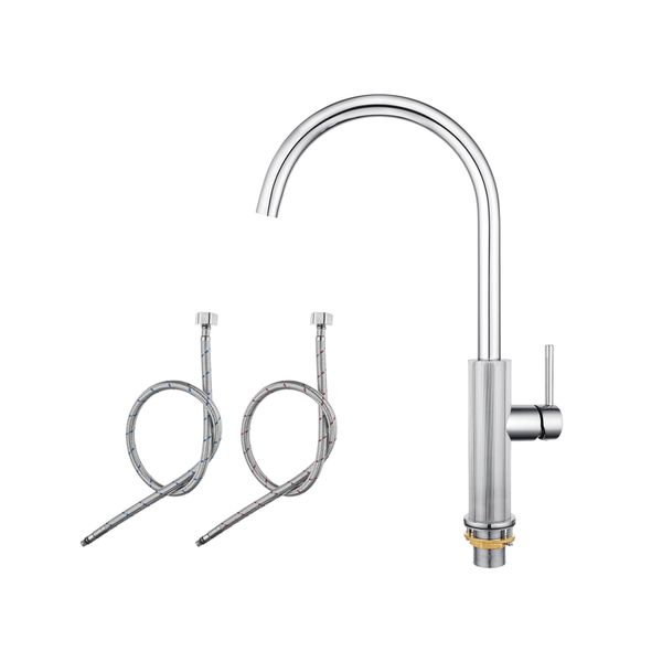 Brass Kitchen Sink Laundry Mixer Tap Swivel Spout Faucet